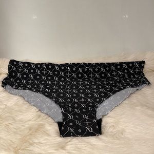 XOXO Black Nylon/Spandex Panties. Size XL.